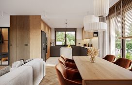 Projekt gotowy Bergen 110 - parterowy dom o powierzchni 110,80 m², z dachem w stylu "kopertowy" - zdjęcie 4
