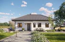 Projekt gotowy Bergen 70 - parterowy dom o powierzchni 72,05 m², z dachem w stylu "kopertowy" - zdjęcie 4