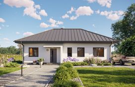 Projekt gotowy Bergen 90 - parterowy dom o powierzchni 90,83 m², z dachem w stylu "kopertowy" - zdjęcie 3