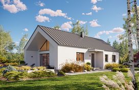 Projekt gotowy Malmo 110 plus - parterowy dom o powierzchni 110,80 m², z dachem w stylu "dwuspadowy" - zdjęcie 1