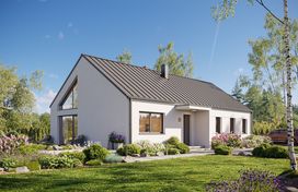 Projekt gotowy Malmo 130 - z pełnym piętrem dom o powierzchni 130,40 m², z dachem w stylu "dwuspadowy" - zdjęcie 1