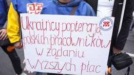 Pracownicy z Ukrainy na tyle zasymilowali się z naszym rynkiem pracy, że biorą nawet udział w polskich protestach