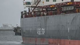 "Węgiel Stop". Taki napis Greenpeace wymalował na statku z Mozambiku