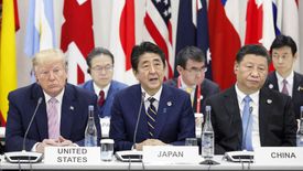 Od lewej: Donald Trump, Shinzo Abe i Xi Jinping