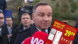 Andrzej Duda za swoje zakupy zapłacił w 2015 r. 37 zł. Teraz klienci Biedronki zapłacą za nie 29,99 zł.