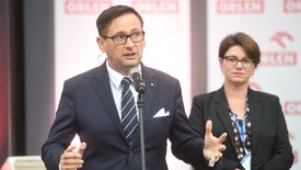 Daniel Obajtek i Patrycja Klarecka