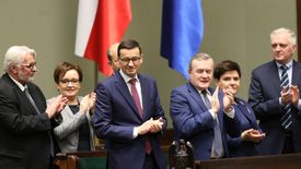 Likwidacja OFE ma być jednym z pierwszych zadań nowego rządu. Na zdjęciu Mateusz Morawiecki po swoim pierwszym expose