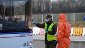 Kontrola sanitarna - tu na granicy z Czechami