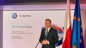 Prezydent Andrzej Duda w Davos podczas otwarcia Domu Polskiego