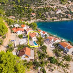 Ház Családok Részére Medencével A Tenger Mellett Öböl Mikulina Luka, Korcula - 20116 Mikulina Luka