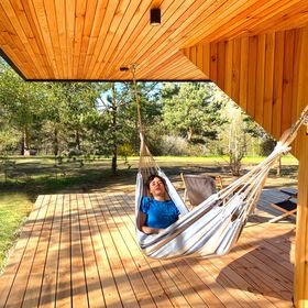 Bird Lodge z sauną nad jeziorem (6 osób) Janówko