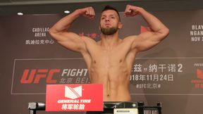 MMA. UFC Moskwa. Wyniki ważenia. David Zawada w limicie, na równi z rywalem