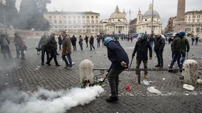 Niespokojnie w Rzymie przed meczem Lazio - Eintracht. Pseudokibice gości starli się z policją