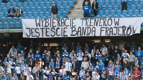 Ekstraklasa. Fani Lecha Poznań obrażają piłkarzy i trenerów. Wulgarne transparenty na stadionie