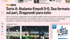 Serie A. "Super Drago!". Monumentalny Bartłomiej Drągowski z rekordem ligi!