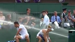 Tenis. Wimbledon. Awaria na korcie, tenisiści zmoczeni