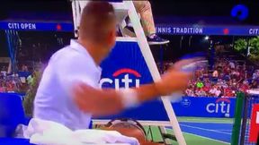 ATP Waszyngton. Nick Kyrgios rzucił butelką w stanowisko sędziego. Kuriozalne tłumaczenia tenisisty