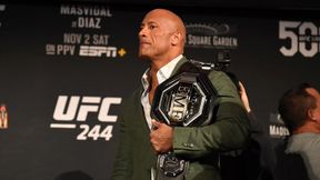 MMA. UFC 244. Dwayne "The Rock" Johnson na ceremonii ważenia. Wręczy pas BMF zwycięzcy walki wieczoru