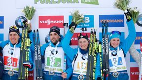 Biathlon. Dominacja Francuzów w sztafecie mieszanej. Polacy na 14. miejscu