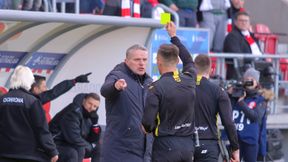 PKO Ekstraklasa. ŁKS - Pogoń: Kazimierz Moskal ostro o sędziach. "Najlepiej gdybyśmy siedzieli przypięci pasami"