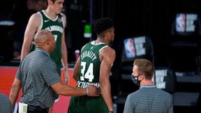 NBA. Giannis Antetokounmpo wyrzucony z parkietu. Uderzył rywala głową