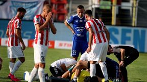 PKO Ekstraklasa. Cracovia - Stal Mielec. Chwila grozy w Krakowie. Rafał Strączek stracił przytomność