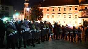 Strajk Kobiet. Pseudokibice dążyli do konfrontacji. Policja podjęła zdecydowane działania