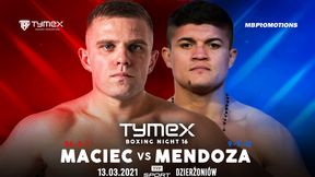 Boks. Tymex Boxing Night 16. Łukasz "Gruby" Maciec: Lewy z dołu i lewy sierp na Mendozę