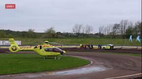 Żużel. Groźny upadek Kaia Huckenbecka w Brovst. Na stadionie lądował helikopter