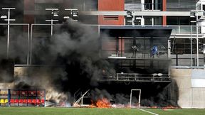 Pożar na stadionie. W sobotę mają tam grać Anglicy (ZOBACZ)