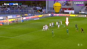 Piękny gol Rochy z wolnego. Tak Radomiak otworzył wynik z Lechem [WIDEO]