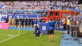 Śmierć strażaków w Poznaniu. Poruszające sceny na stadionie