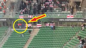 Incydent z flagą na stadionie Legii. Zrobiła to jako jedyna