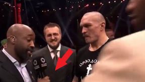 Ołeksandr Usyk udzielał wywiadu po walce. Nagle stało się to