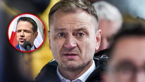 Nitras otwarcie, kto stoi za transparentami na Trzaskowskiego