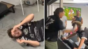 Uderzył kolegę, wszystko się nagrało. Wybuchł potężny skandal