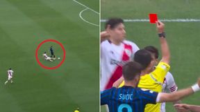 Katastrofa obrońcy River Plate. Fatalne zachowanie i czerwona kartka [WIDEO]