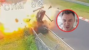 "Jechałem wolno". Wypadek Polaka przy 190 km/h, Porsche w ogniu
