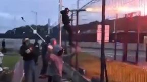 Krzyczała "tatusiu". Jej ojciec brał udział w zadymie. Przerażające nagranie