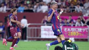 Lewandowski pomógł wygrać FC Barcelonie. Grała z Vissel Kobe