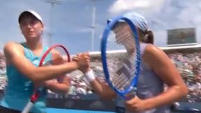 Kamery telewizyjne zarejestrowały reakcję Rybakiny po meczu z Igą