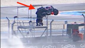 Operator miał szczęście. Motocykl mógł go zabić