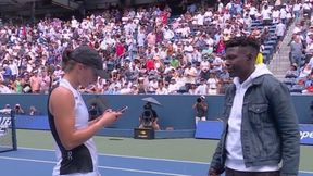 Minęła minuta po meczu. Iga Świątek powiedziała, z kim pisała