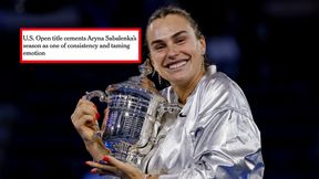 "Odmieniła cały swój rok". Media komentują sukces Sabalenki