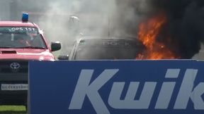 Przerażający widok. Samochód brata Hamiltona stanął w płomieniach