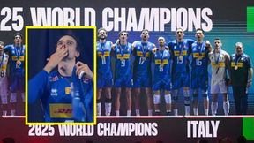 Włosi weszli na podium. Nagle wyciągnął taką koszulkę