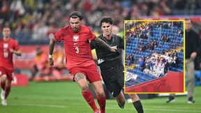 "Całkiem nieźle się bawią". Tak wyglądał sektor gości w meczu z Polską