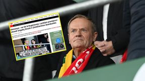 Przyśpiewka i transparent wymierzone w Tuska. Litwini tak to komentują