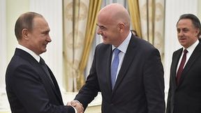 Uścisk dłoni, uśmiechy. Infantino złożył wizytę Putinowi. Chodzi o mundial (galeria)