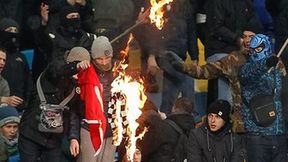 Skandal na meczu Ligi Mistrzów. Bili się kibice, płonęły szaliki i flagi